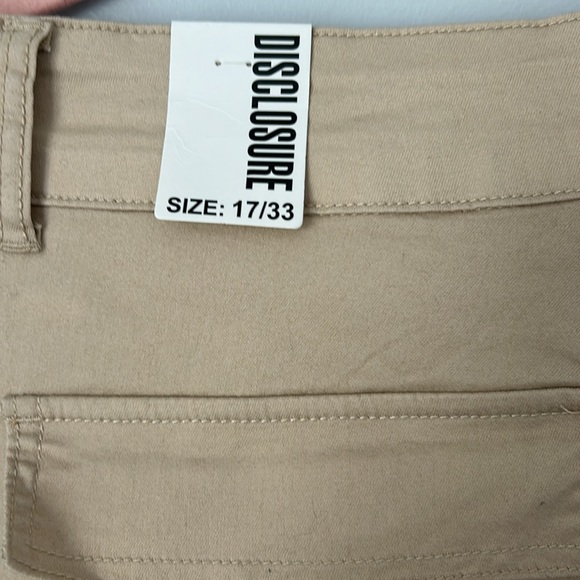 NWT Disclosure Stretch Khaki Bootcut Pants size 17/33 juniors - Picture 7 of 7